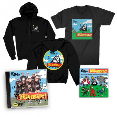 the-aquabats - The Fury Of The Aquabats CD (Signed) + Fury Bat '97 Tee + Fury Bat Zip-Up Hoodie + Enamel Pin Set Bundle