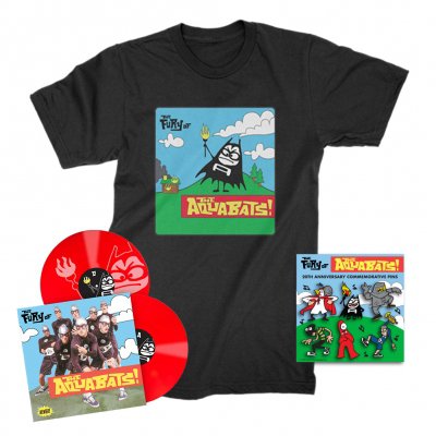 the-aquabats - The Fury Of The Aquabats Remastered 2xLP (Red) + Fury Bat '97 Tee + Enamel Pin Set Bundle
