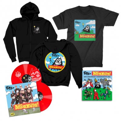 the-aquabats - The Fury Of The Aquabats Remastered 2xLP (Red) + Fury Bat '97 Tee + Fury Bat Zip-Up Hoodie + Enamel Pin Set Bundle