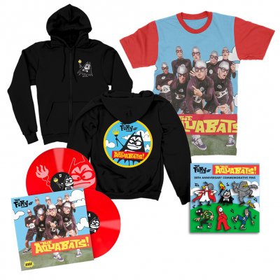 the-aquabats - The Fury Of The Aquabats Remastered 2xLP (Red) + Fury Band Photo Tee + Fury Bat Zip-Up Hoodie + Enamel Pin Set Bundle