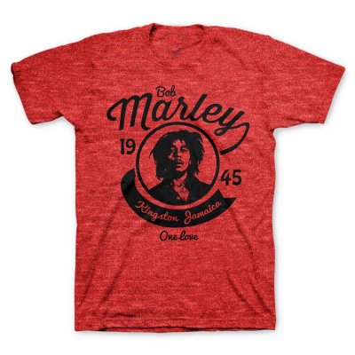 Bob Marley - Kingston One Love T-Shirt (Heather Red)