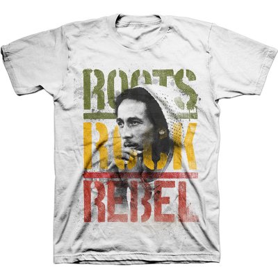 Bob Marley - Roots Rock Rebel T-Shirt (White)