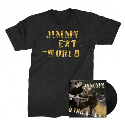 jimmy-eat-world - Love Never b/w Half Heart 7” EP (Black) + Duct Tape Logo Tee (Heather Charcoal) Bundle