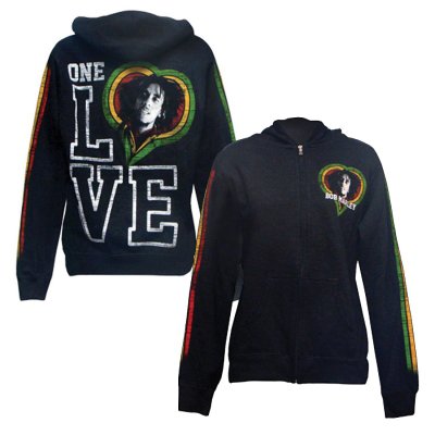 Bob Marley - One Love Smile Women's Zip (Black)
