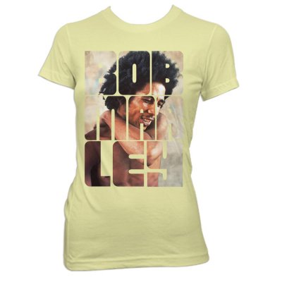 Bob Marley - Bubble Letter T-Shirt (Yellow)