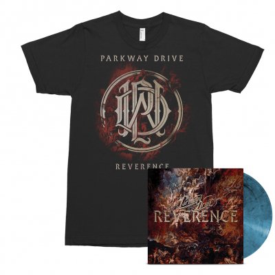 parkway-drive - Reverence LP (Blue) + Monogram Tee (Black) Bundle