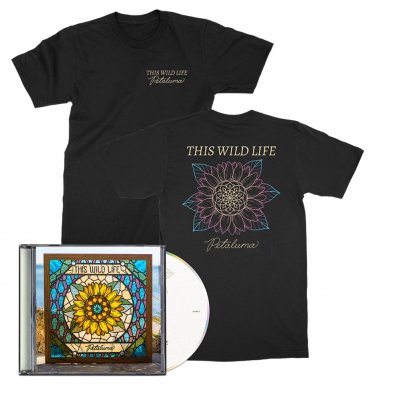 this-wild-life - Petaluma Flower Tee (Black) + Petaluma CD Bundle