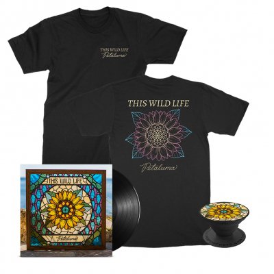 this-wild-life - Petaluma Flower Tee (Black) + Petaluma LP (Black) + Petaluma Pop Socket Bundle