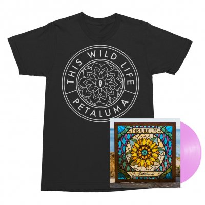 this-wild-life - Flower Seal Tee (Black) + Petaluma LP (Pink) Bundle
