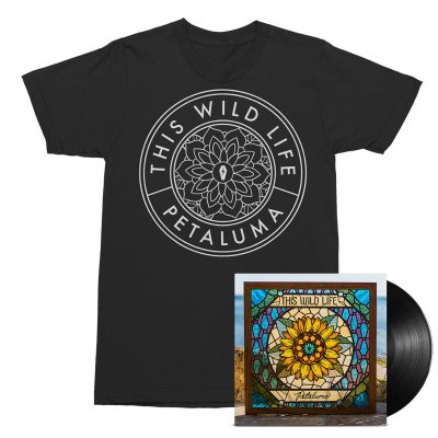 This Wild Life - Flower Seal Tee (Black) + Petaluma LP (Black) Bundle
