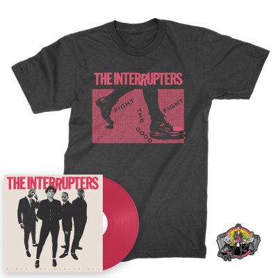 IMAGE | Fight The Good Fight LP (Pink) + Boots T-Shirt (Black) + Road To Ruin Enamel Pin Bundle