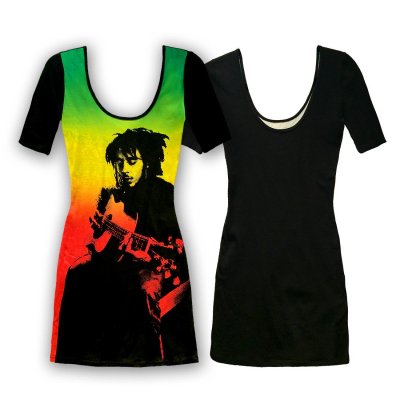 Bob Marley - Ombre Short Sleeve Dress (Black)