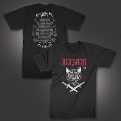 watain - Pandemoniac Wolf March NA 2018 Tour T-Shirt (Black