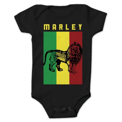Bob Marley - Flag Lion Onesie (Black)