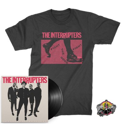 Fight The Good Fight LP (Black) + Boots T-Shirt (Black) + Road To Ruin Enamel Pin Bundle
