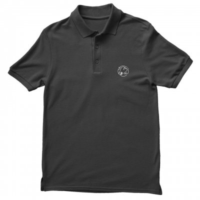 Tooth Embroidered Polo (Black)