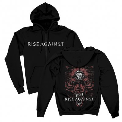 rise-against - New Wolf Zip Hoodie (Black)