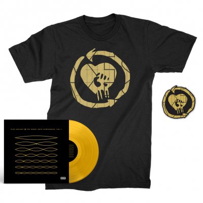 rise-against - The Ghost Note Symphonies, Vol. 1 LP (Yellow) + Ghost Note HeartFist Tee + Ghost Note Patch Bundle