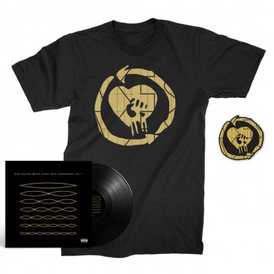 rise-against - The Ghost Note Symphonies, Vol. 1 LP (Black) + Ghost Note HeartFist Tee + Ghost Note Patch Bundle