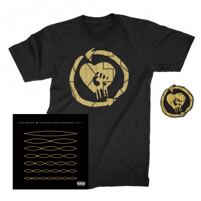 rise-against - The Ghost Note Symphonies, Vol. 1 CD + Ghost Note HeartFist Tee + Ghost Note Patch Bundle