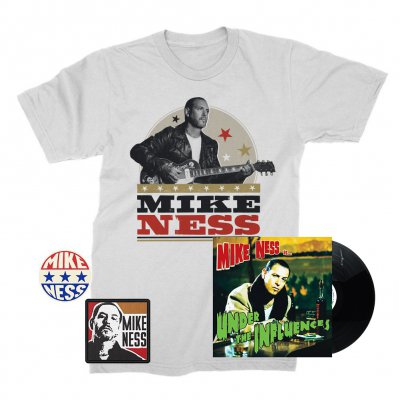Under The Influence LP (Black) + Woodprint T-Shirt + Enamel Pin + Patch Bundle