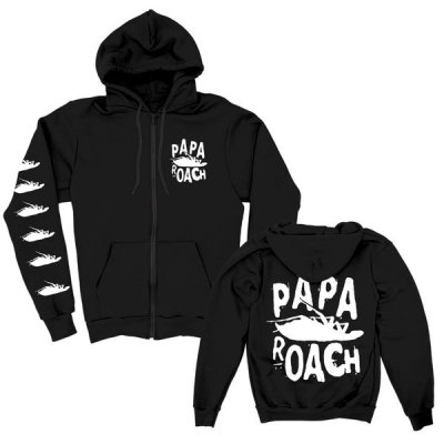 papa-roach - Classic Logo Zip Up (Black)