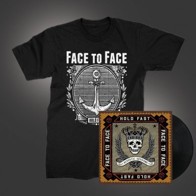 face-to-face - Hold Fast Acoustic Sessions LP (Black/Signed) + T-Shirt (Black) Bundle