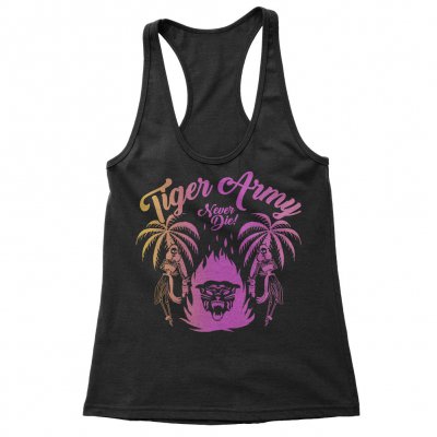 tiger-army - Hula Skeleton Womens Tank (Black)