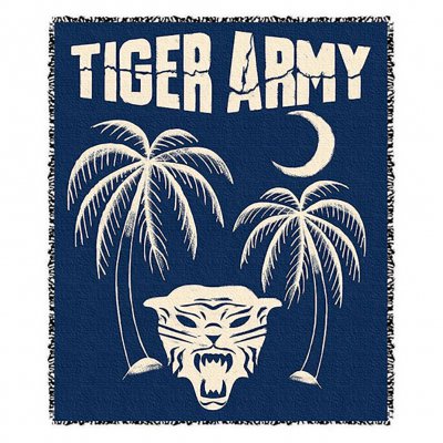 tiger-army - Tiger Palms Throw Blanket