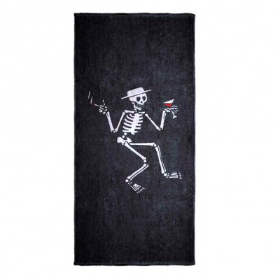 social-distortion - Skelly Beach Towel (Black)