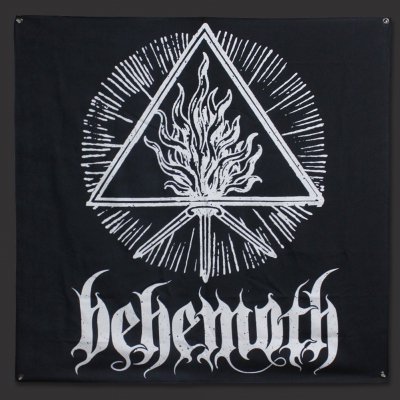 behemoth - White/Black Sigil Flag (48" x 48")