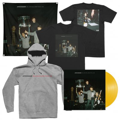 joyce-manor - Million Dollars To Kill Me LP (Dark Yellow) + Tee (Black) + Hoodie (Heather Grey) + Flag Bundle