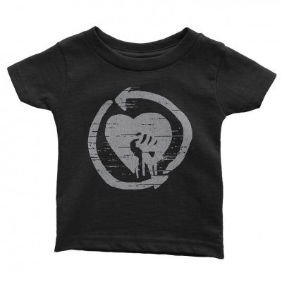 rise-against - Grey HeartFist Distressed Youth Tee (Black)