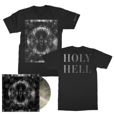 architects - Holy Hell LP (Clear/Black) + Cover T-Shirt (Black) Bundle