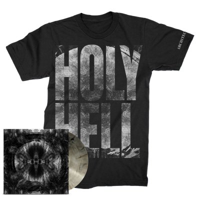 architects - Holy Hell LP (Clear/Black) + Holy Hell T-Shirt (Black) Bundle