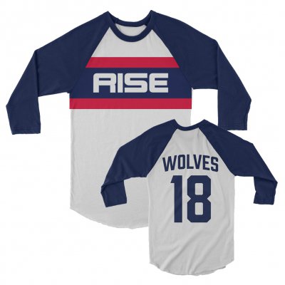 rise-against - Classic Baseball Raglan (White/Blue)