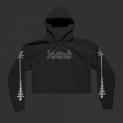 behemoth - Crucifix Women’s Crop Top Sweatshirt (Black)