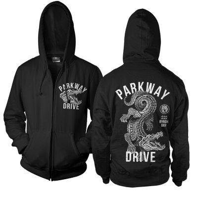 parkway-drive - Croc Zip-Up Hoodie (Black)
