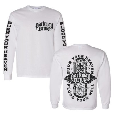 parkway-drive - Burn Your Heaven Long Sleeve (White)