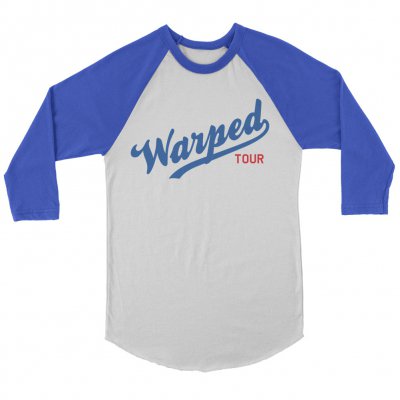 vans-warped-tour - Warped Tour Baseball Logo Raglan (White/Royal Blue
