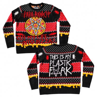 papa-roach - Holiday Pizza Sweater
