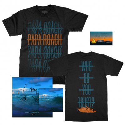 papa-roach - Who Do You Trust? CD & Print Bundle (Signed)