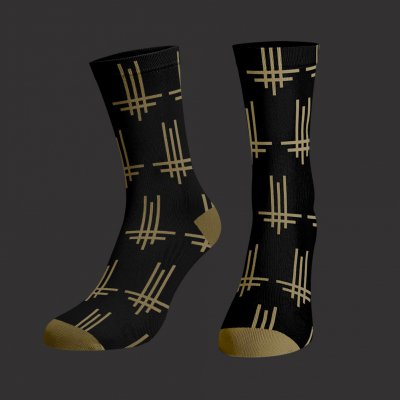 Triumviratus Pattern Socks (Black)
