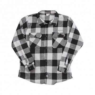 rise-against - Embroidered Logo Flannel (Plaid Grey)