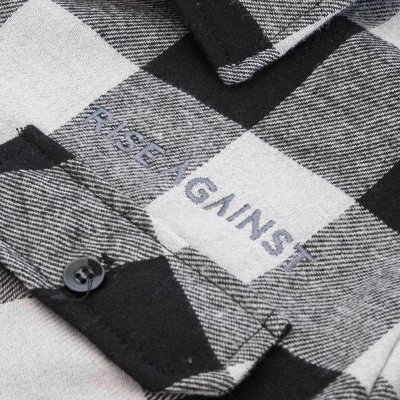 rise-against - Embroidered Logo Flannel (Plaid Grey)