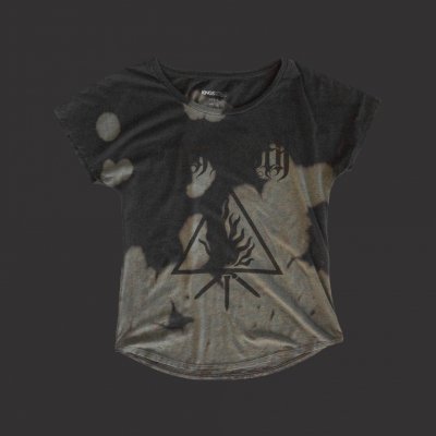 New Sigil Women's Bleach Scoop Neck Tee (Black)