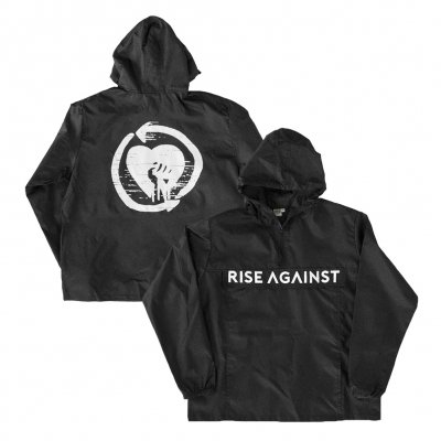 rise-against - Static Logo Anorak Windbreaker (Black)